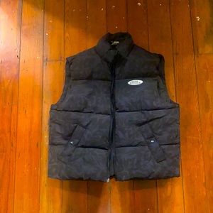 A cute vest from h&m runs like a medium or large but fits cute